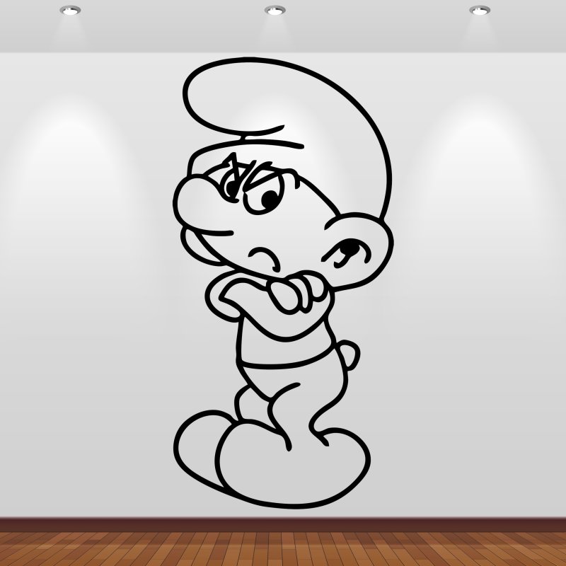 Preview: Wandaufkleber 46133 Die Schlümpfe Muffi